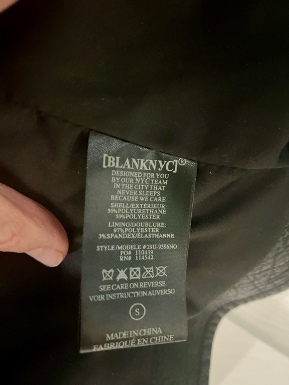 Blank NYC Faux Leather Moto Jacket-S-Black - Picture 5 of 8